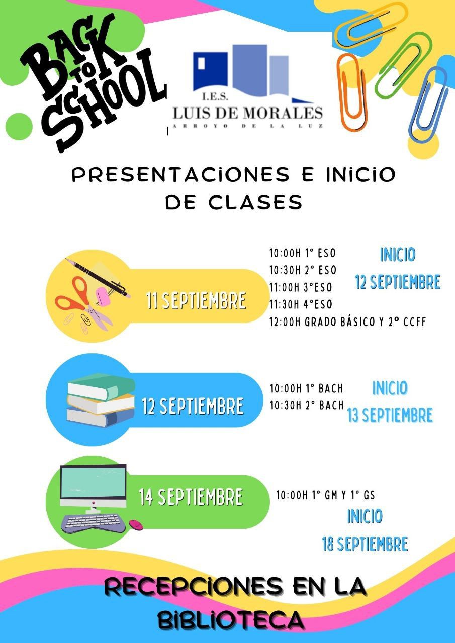 Cartel inicio de clases 2023 24